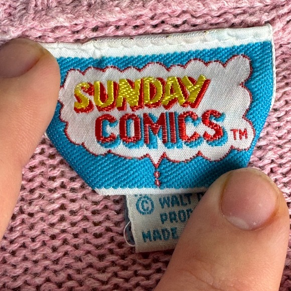 VTG Sunday Comics Retro Minnie Mouse Ski Sweater Women's Small - Picture 5 of 6